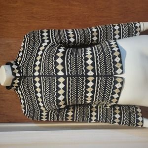 Vintage St. John Evening Jacket Size 2 Black Gold Sparkly Geometric 